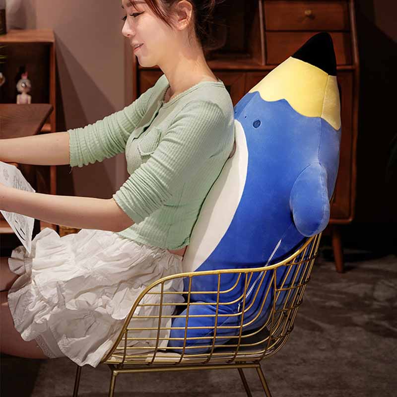 Shark Pen Funny Plush Stuffed Pillow