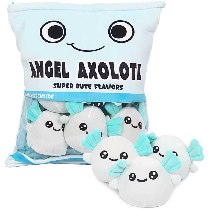 18 inch Removable Stuffed Animals Doll Toy Bag of Pillow Axolotl