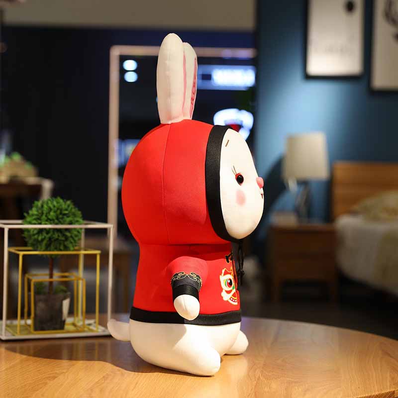 Cute Chubby Red Bunny Stuffed Animal