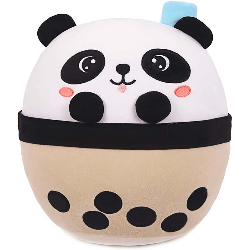 9.4 inch Stuffed Boba with Panda Plushie Bubble Tea Pillow