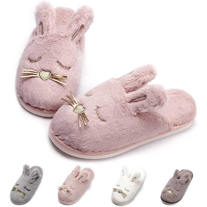 Kids Bunny Plush Slippers