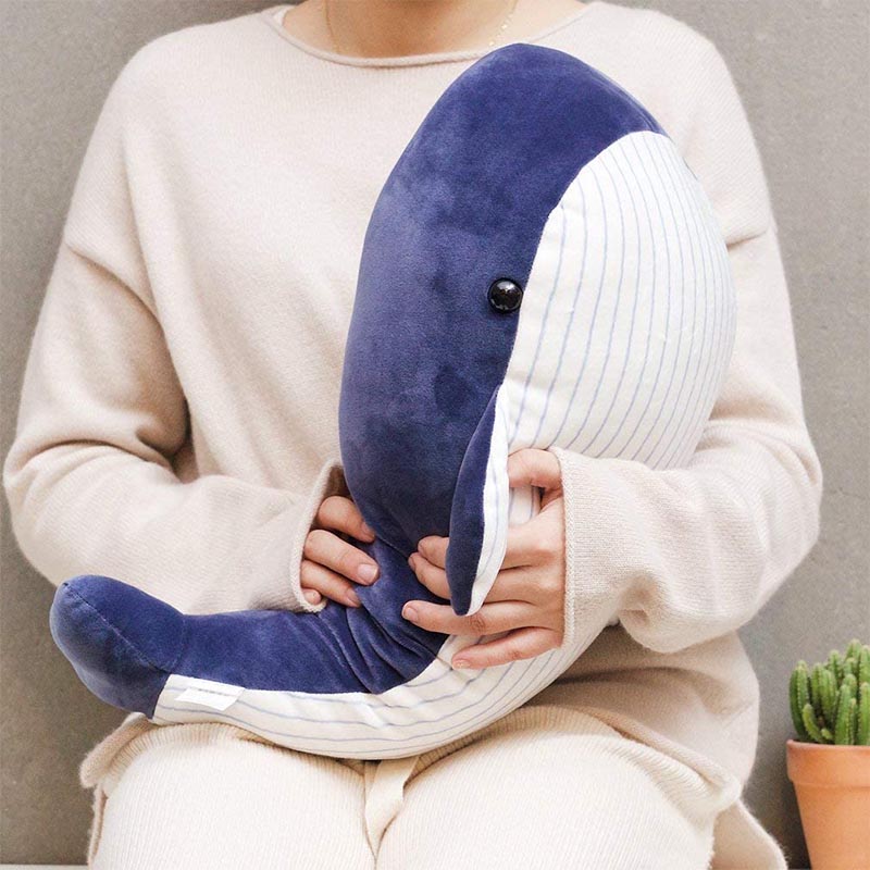 24 inch Large Blue Whale Pillow