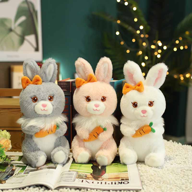 Kawaii Bunny with Carrot Stuffed Animal 14 inch