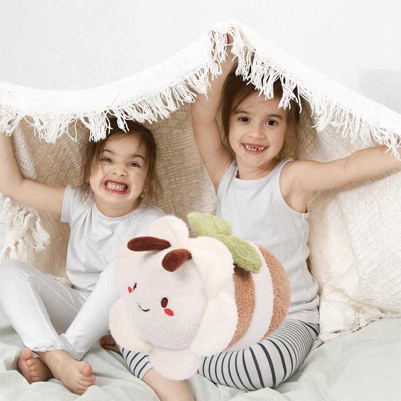 Cute Bee Plush Toy White