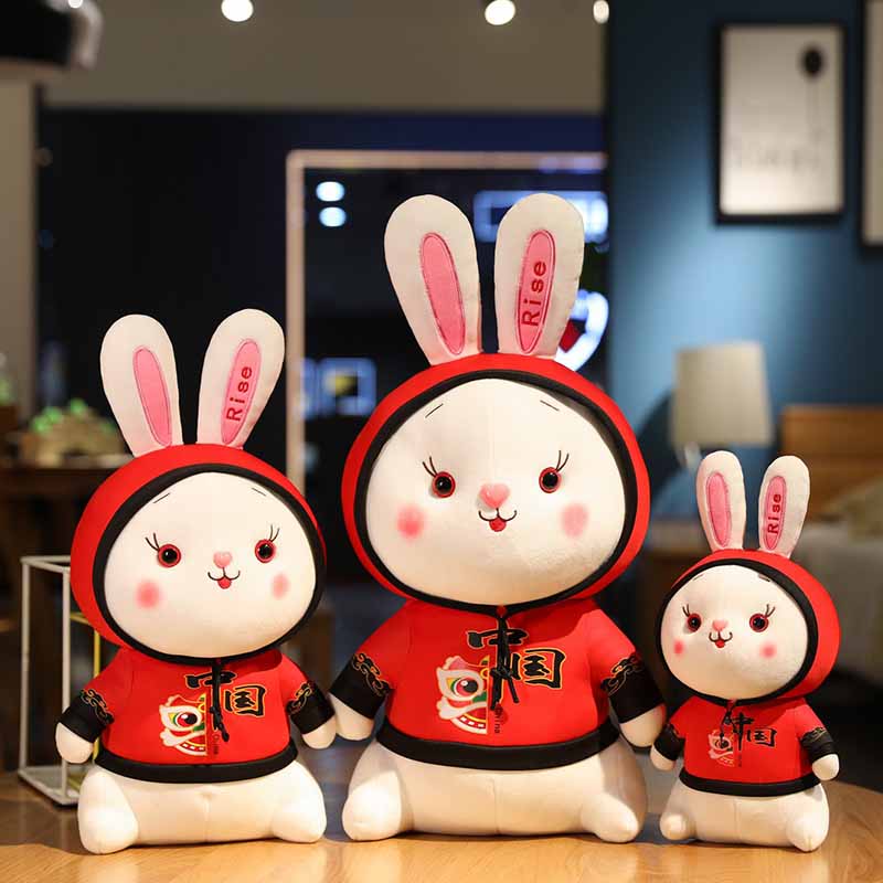 Cute Chubby Red Bunny Stuffed Animal
