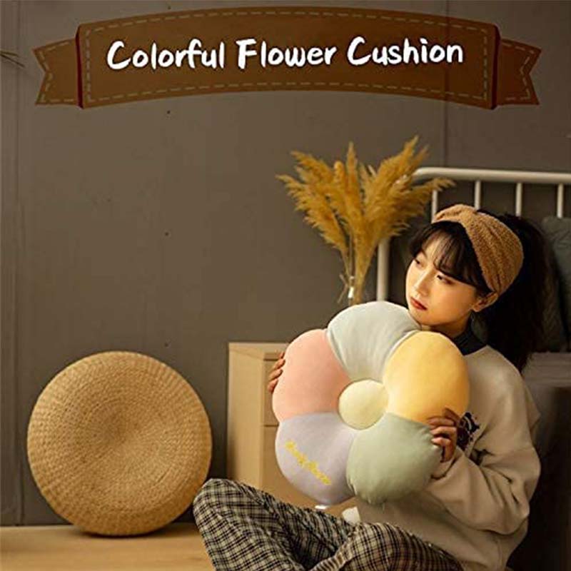 Colorful Flower Shaped Cushion Pillow