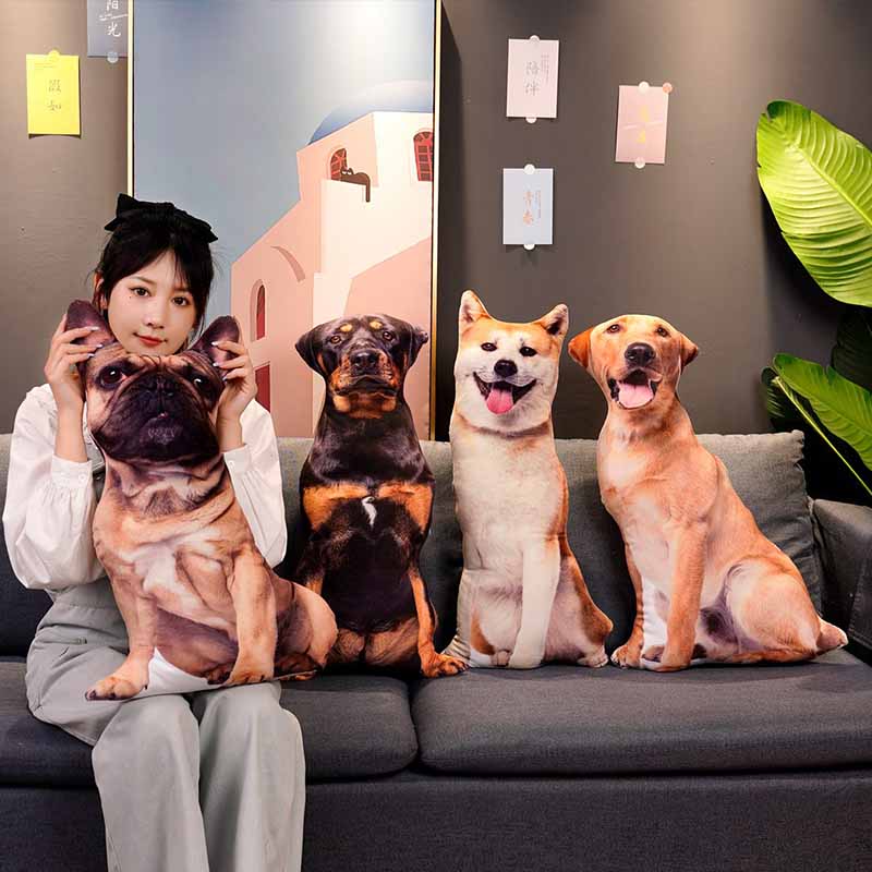 Simulated Dog Plush Cushion 20 inch