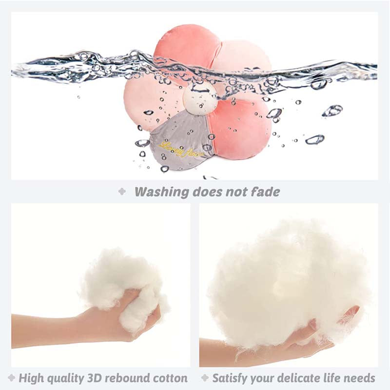 Colorful Flower Shaped Pillow pink