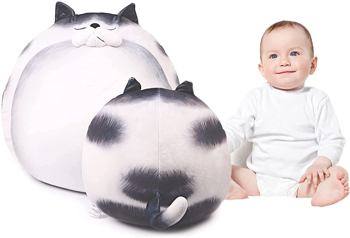 Cute Chubby Cat Plush Black