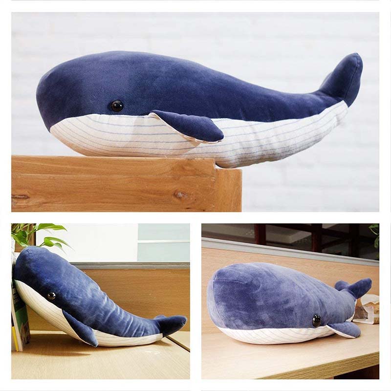 24 inch Large Blue Whale Pillow