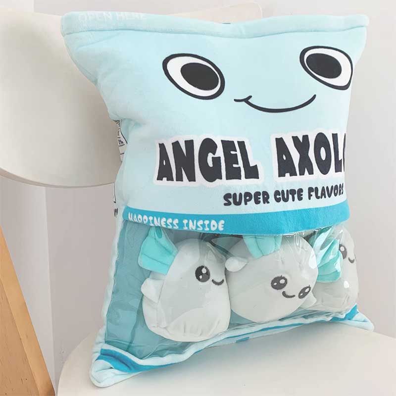 18 inch Removable Stuffed Animals Doll Toy Bag of Pillow Axolotl
