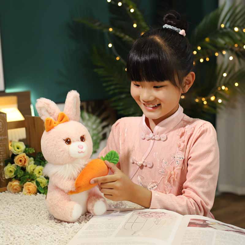 Kawaii Bunny with Carrot Stuffed Animal 14 inch