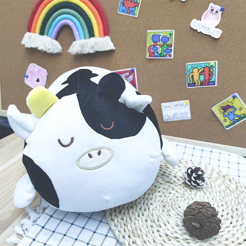 Kawaii Cow Plush Pillow