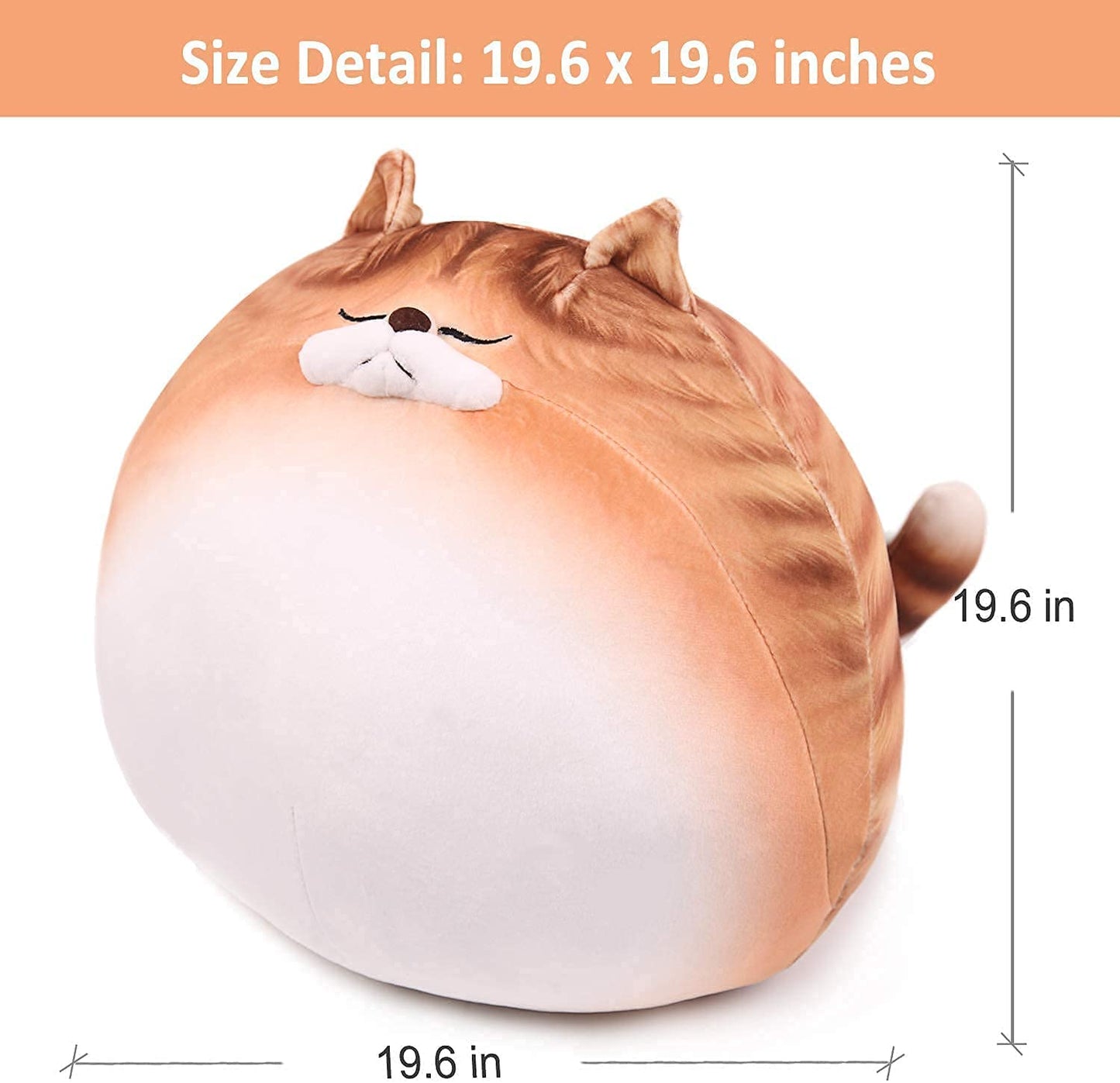 Cute Chubby Cat Plush Orange