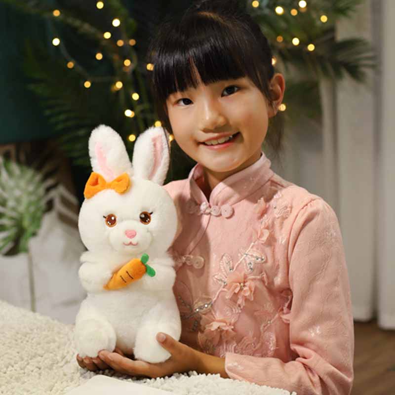 Kawaii Bunny with Carrot Stuffed Animal 14 inch