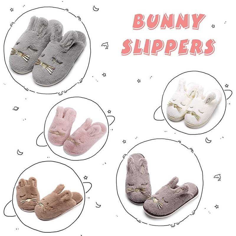 Women's Memory Foam Indoor Bunny Slippers