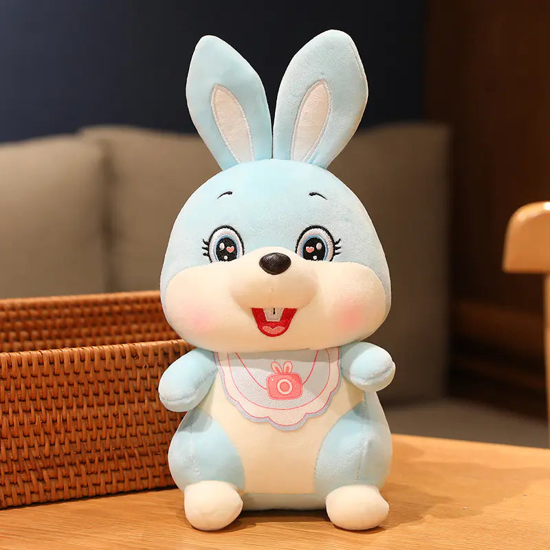 Rainbow Bunny Stuffed Animal Blue