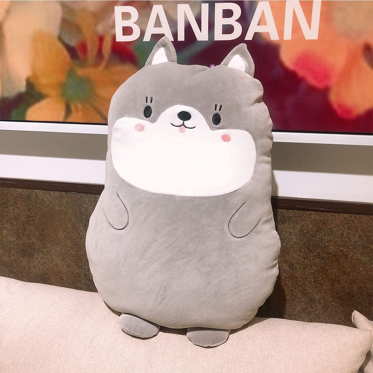 Kawaii Husky Plush Cushion 16 inch