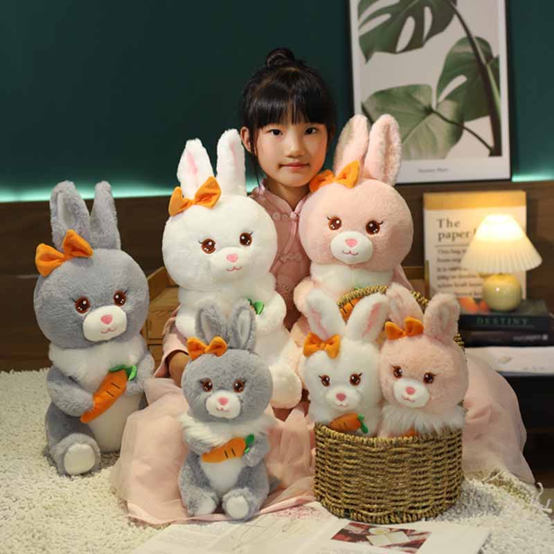 Kawaii Bunny with Carrot Stuffed Animal 14 inch