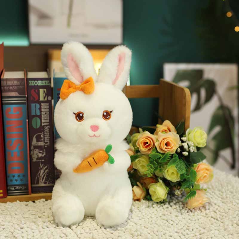 Kawaii Bunny with Carrot Stuffed Animal 14 inch