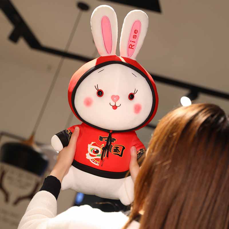 Cute Chubby Red Bunny Stuffed Animal
