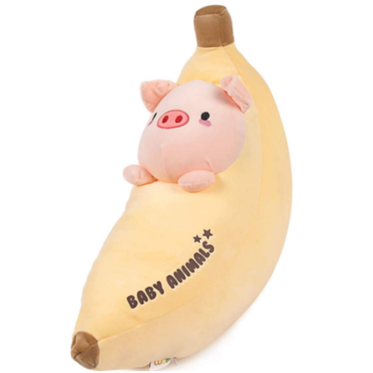 Kawaii Pig Plush Pillow Cute Banana Stuffed Animal 22 inch