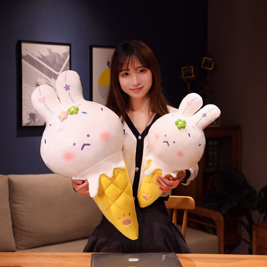 Kawaii Bunny Ice Cream Food Plush