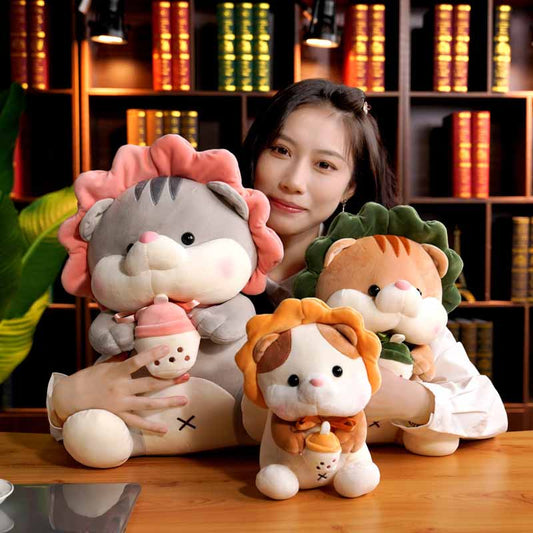 Kawaii Boba Cat Weighted Stuffed Animal