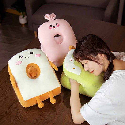 Kawaii Animal Nap Pillow with Summer Mat 12 inch