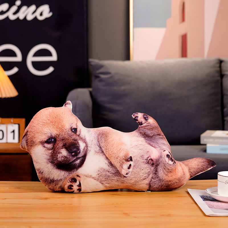 Simulated Baby Dog Plush Cushion 20 inch