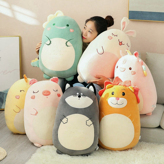 Kawaii Animal Family Plush Cushion