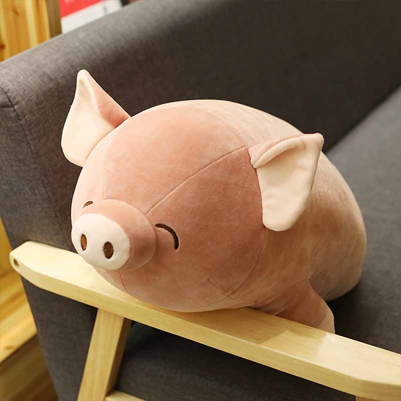 Cute Sleeping Pig with Smiling Plush