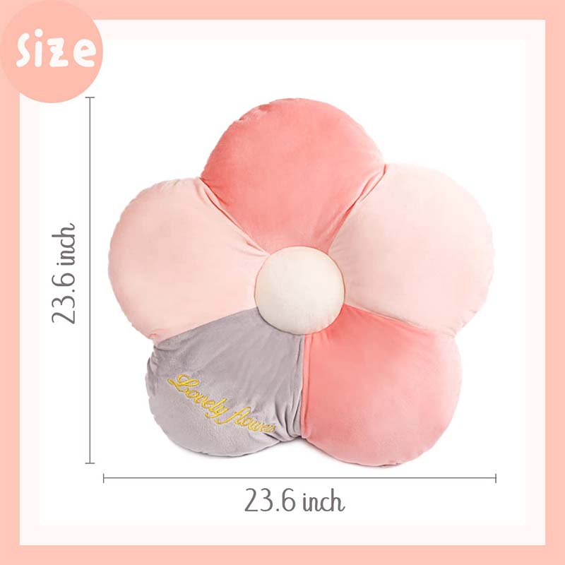 Colorful Flower Shaped Pillow pink