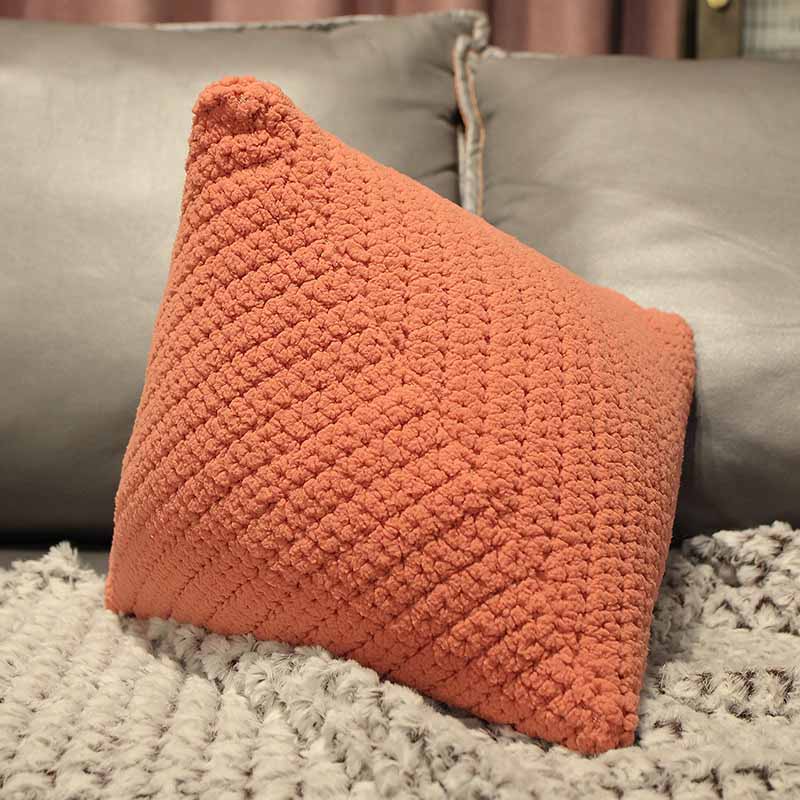 Triangle Pillow for Sofa 16 inch orange