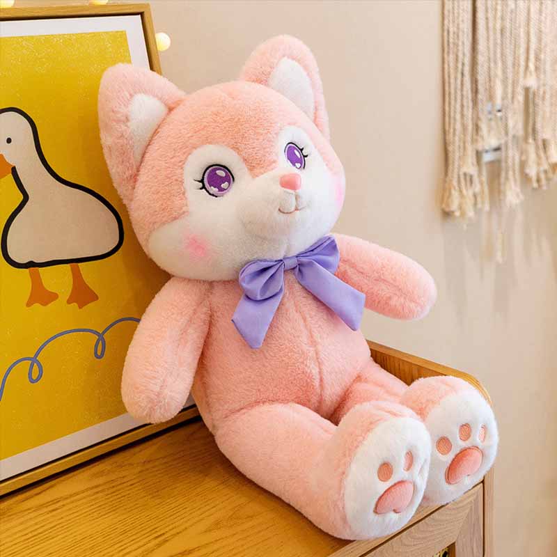 Kawaii Fox Doll Pink Pink Stuffed Animal 20 inch