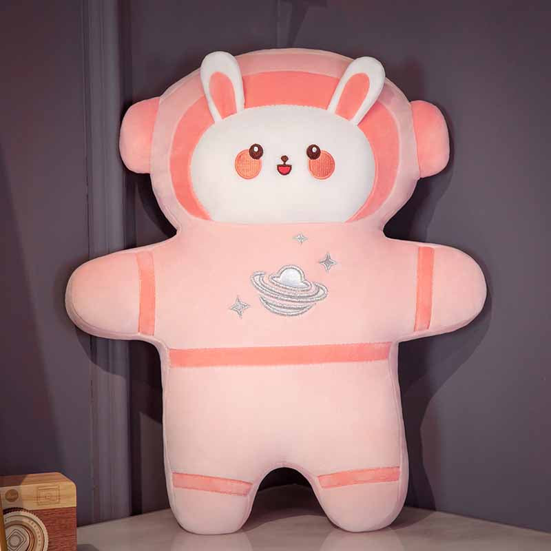 Kawaii Astronaut Bear and Rabbit Weighted Stuffed Animal 18 inch