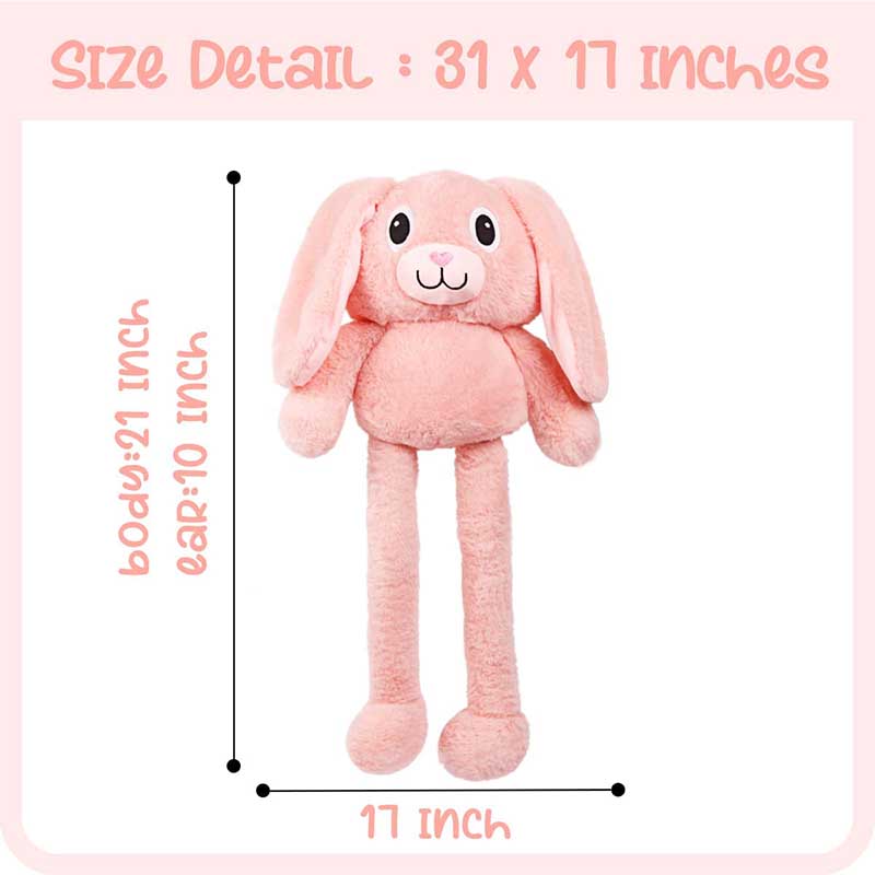 31 inch Big Adjustable Bunny Plush Doll