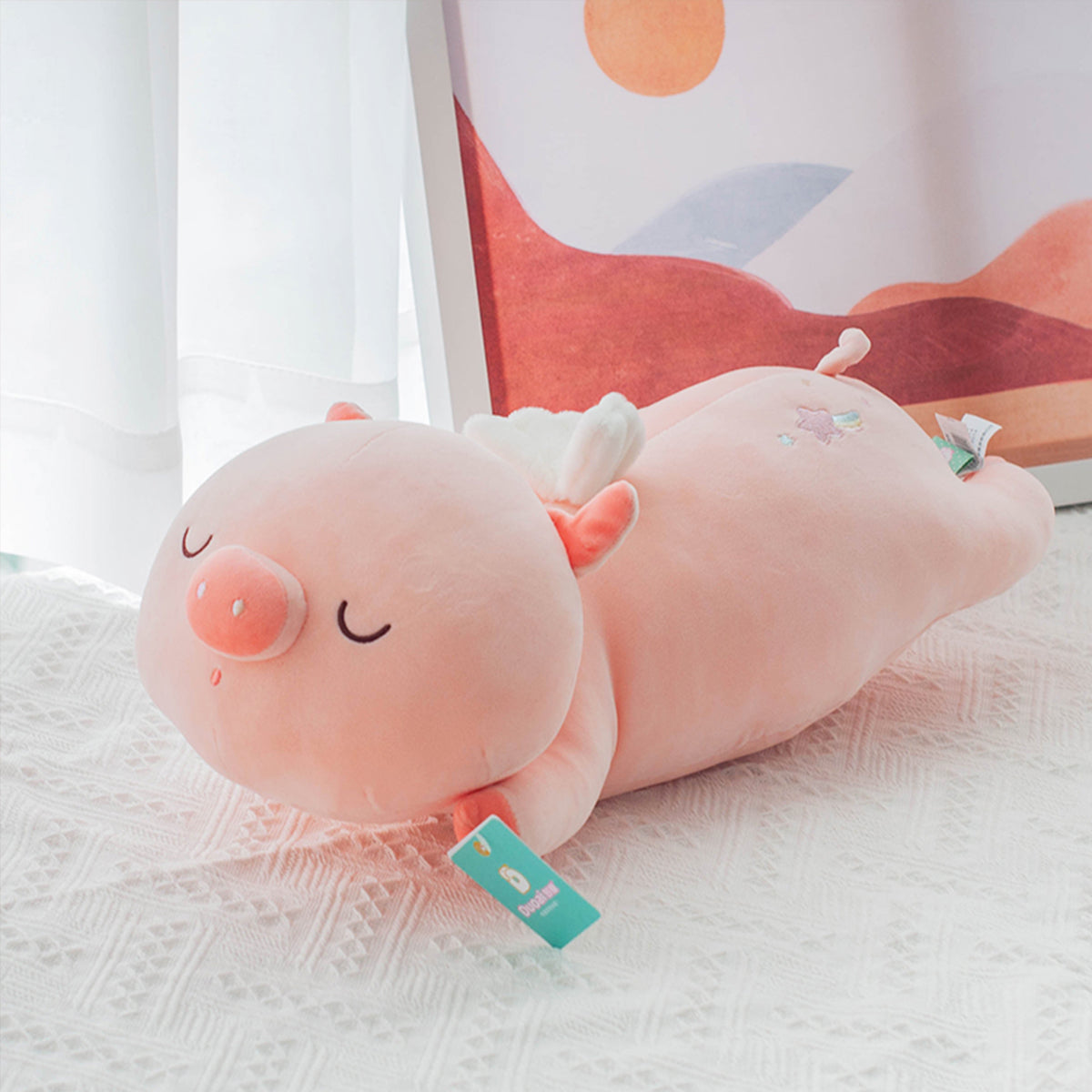 20 inch Pink Piggy Plush Stuffed Animal Pillow