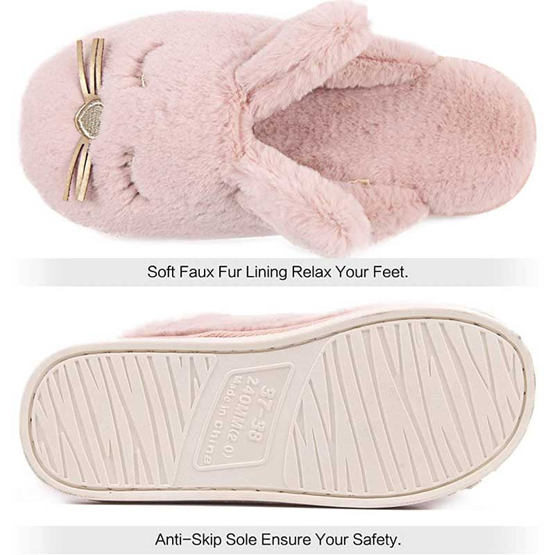 Women's Memory Foam Indoor Bunny Slippers