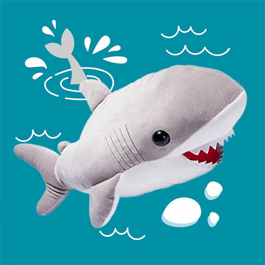 Shark Plush stuffed animal Large Grey 22 inch