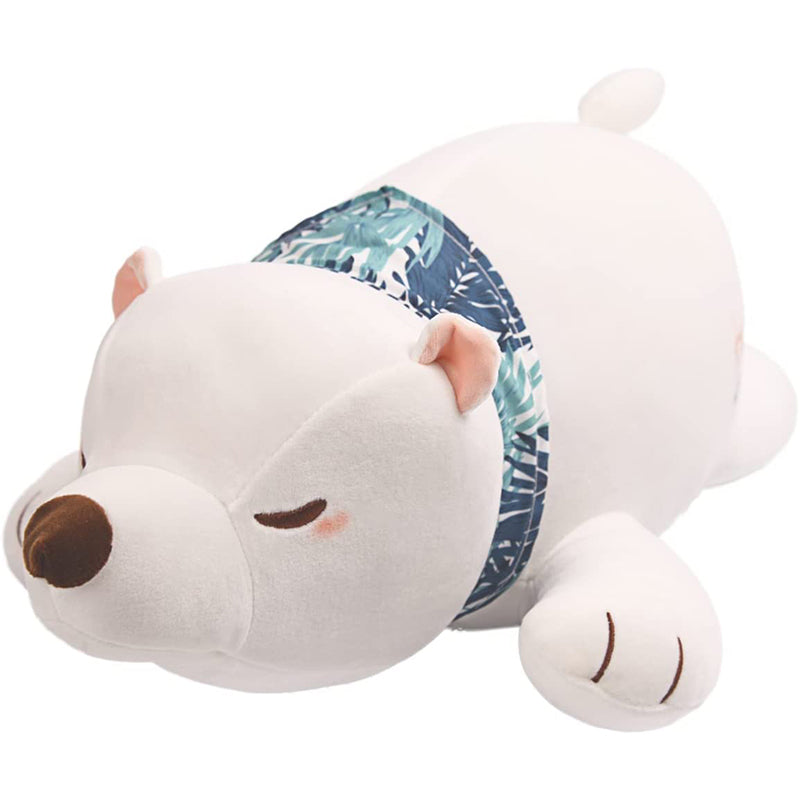 22 inch White Polar Bear Plush Pillow