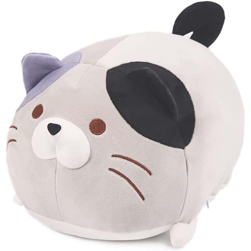 Gray Cat Soft Chubby Buddy Throw Hugging Pillow