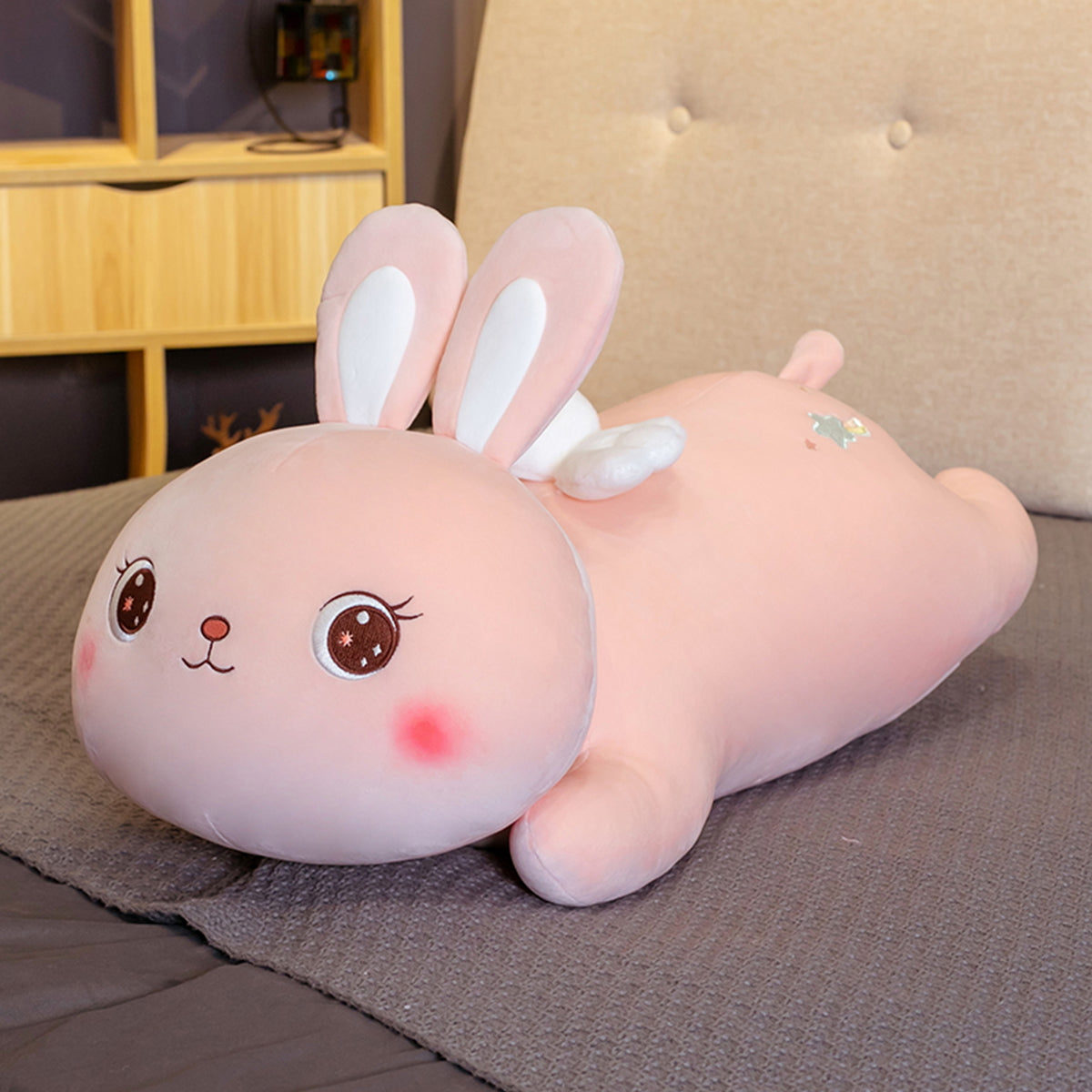 20 inch Pink Bunny Plush Stuffed Animal Pillow