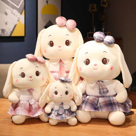 Kawaii Bunny Wearing Uniform Stuffed Animal