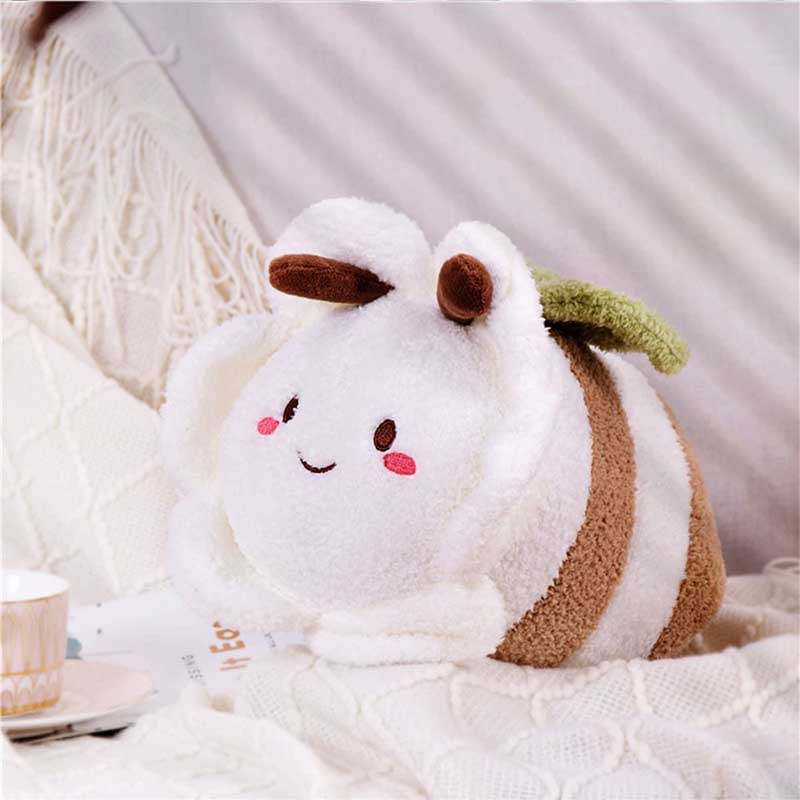 Cute Bee Plush Toy White