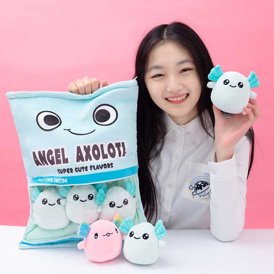 18 inch Removable Stuffed Animals Doll Toy Bag of Pillow Axolotl