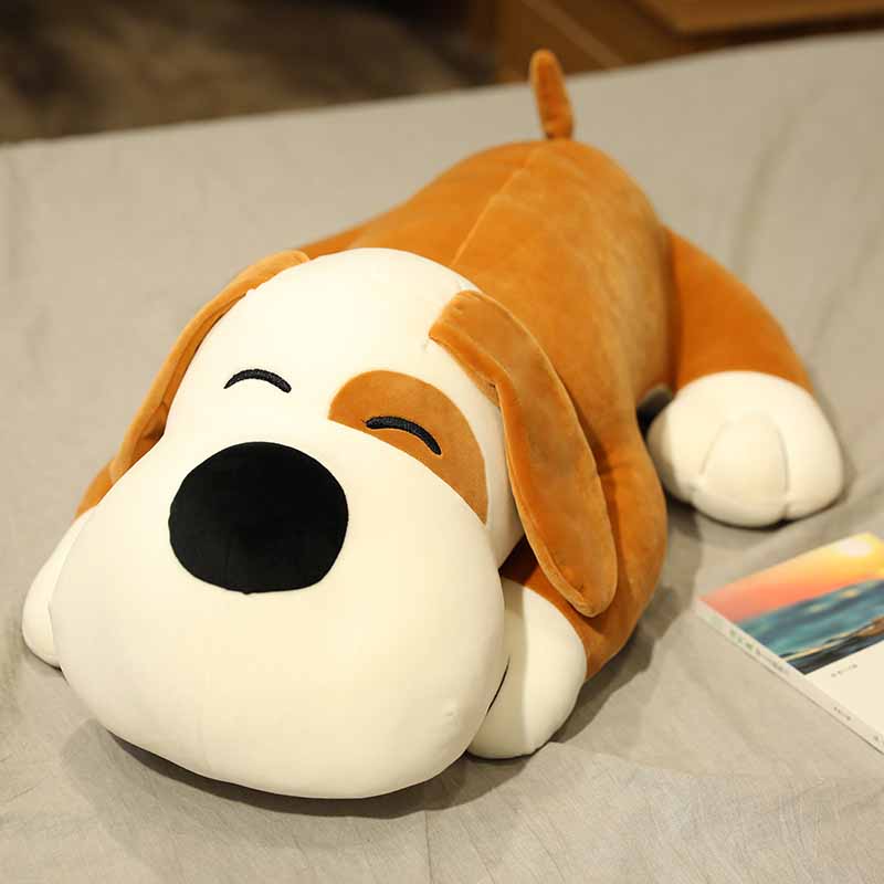 Kawaii Sleeping Dog Pillow Cute Weoghted Stuffed Animal 20 inch