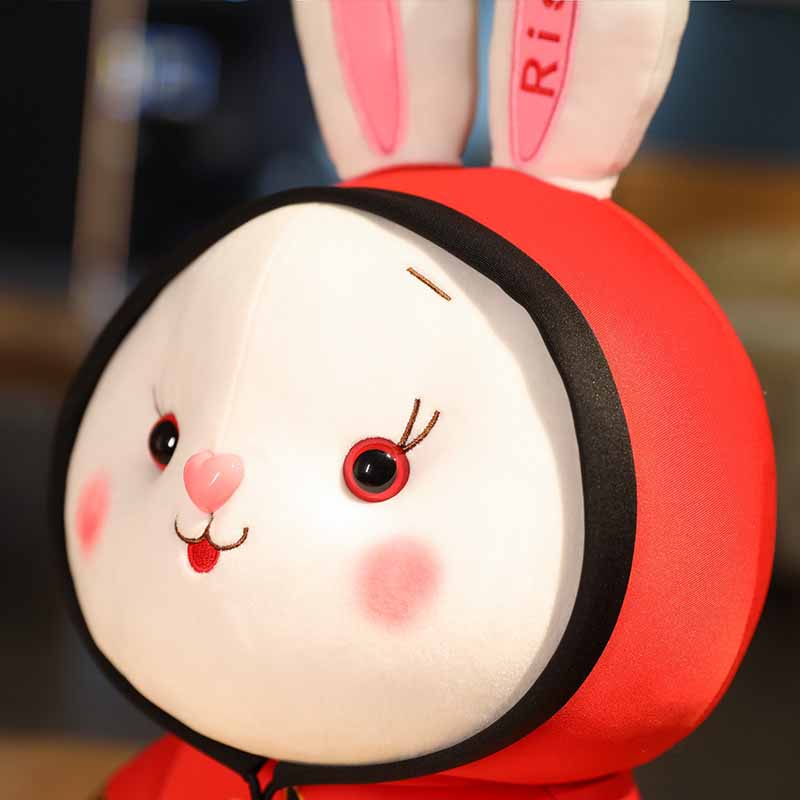 Cute Chubby Red Bunny Stuffed Animal