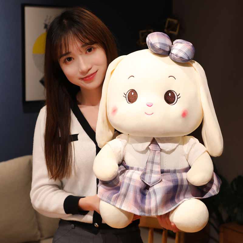 Kawaii Bunny Wearing Uniform Stuffed Animal
