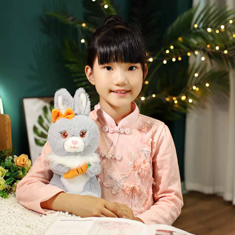 Kawaii Bunny with Carrot Stuffed Animal 14 inch